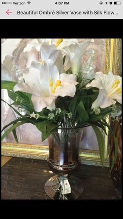 Silk flowers with vase