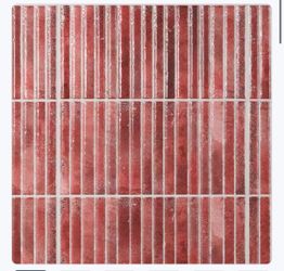 Red Glass Mosaic Tile Sheet