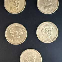 Old $1 coins of the Presidents of the United States of America