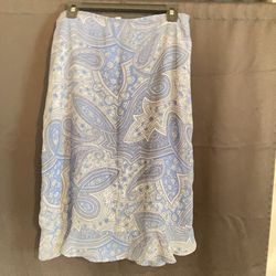 John Paul Richard - High Waisted 100% Polyester, Side Zipper Dressy Skirt 