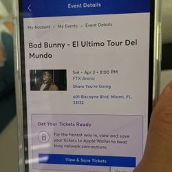  2 Tickets Bab Bunny 