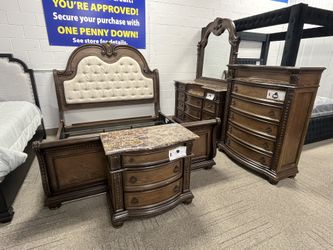 King Size Marble Top Master Bedroom
