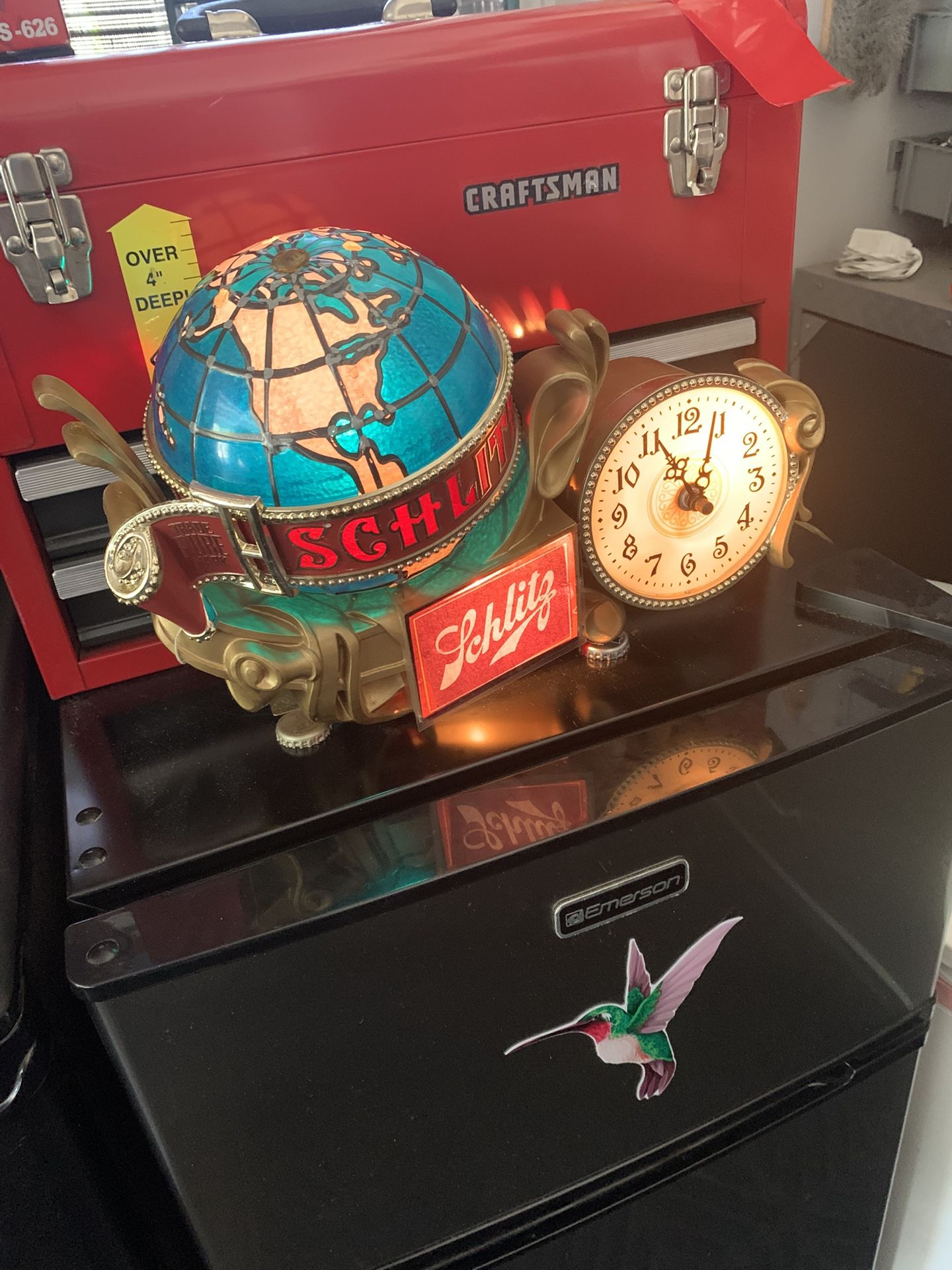 Schlitz World Globe / Beer Sign / Motion / Vintage 