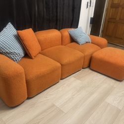 Orange Modular Couch