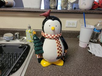 Christmas Pelguim Cookie Jar
