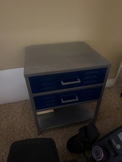 Metal Storage Cabinet with Drawers and Shelf