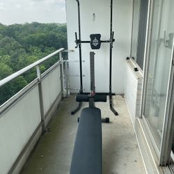 💪 Full-Body Workout Setup – Pull-Up & Dip Station + Sit-Up Bench (Like New!) 🏋️‍♂️