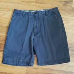 Nautica Navy Flat Front Shorts -Relax Fit Size: 32W