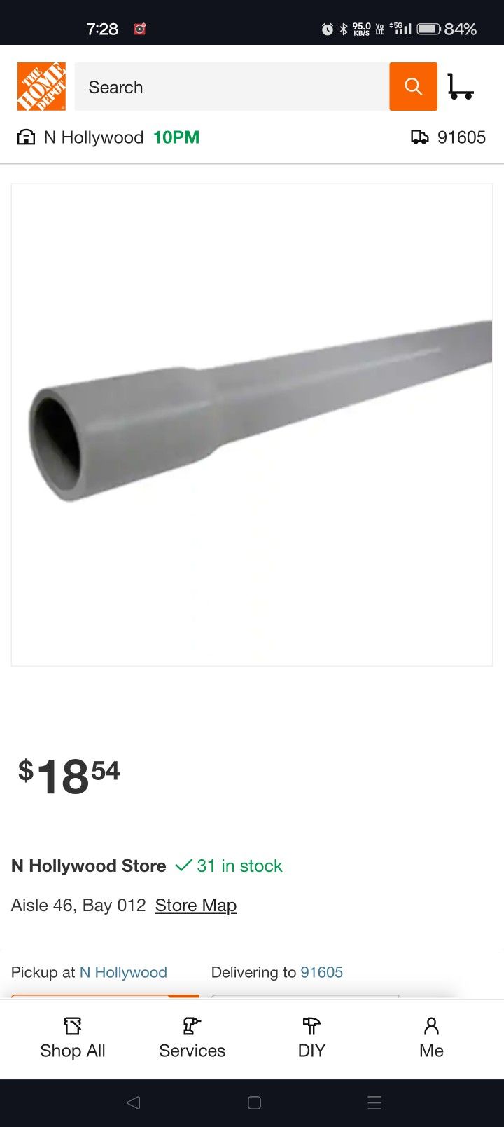 1 1/4 Cantex Conduit Grey Schedule 40