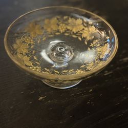 Antique moser Glass With Gilt Intaglio