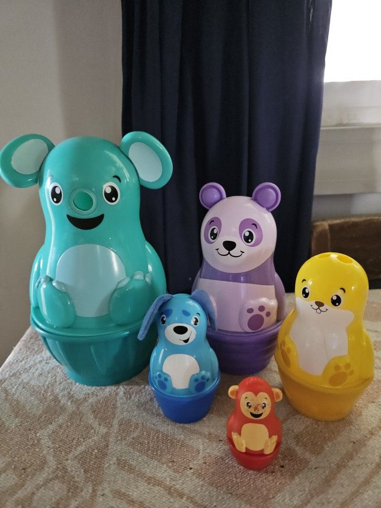 #Toddler #Play #Toy #Stack Inside #Animals