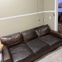Restoration Hardware Leather Couches 