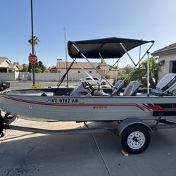 1989 Lowe 16’ Aluminum Fishing Boat