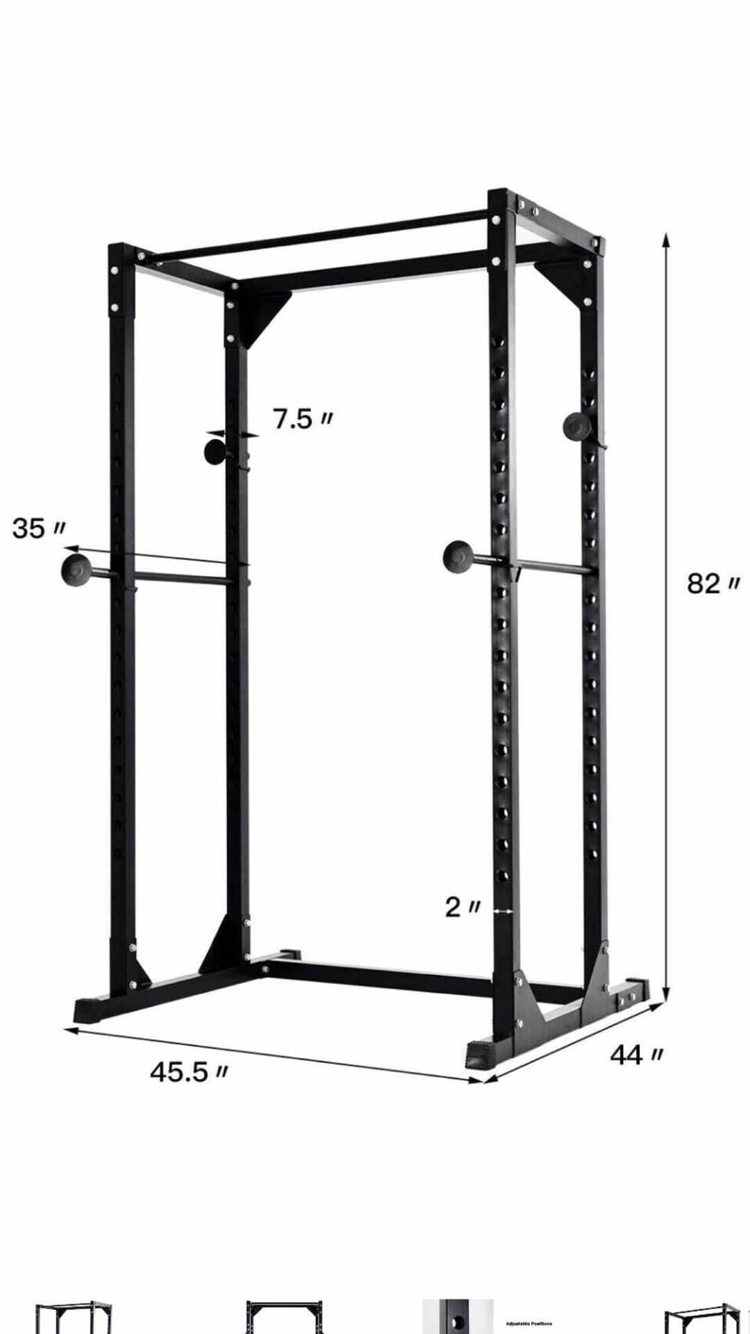 Rack Cage Chin up Squat Stand Fitness Strength Traning Gym (L x W x H) 82.00 x 45.50 x 44.00 Inches