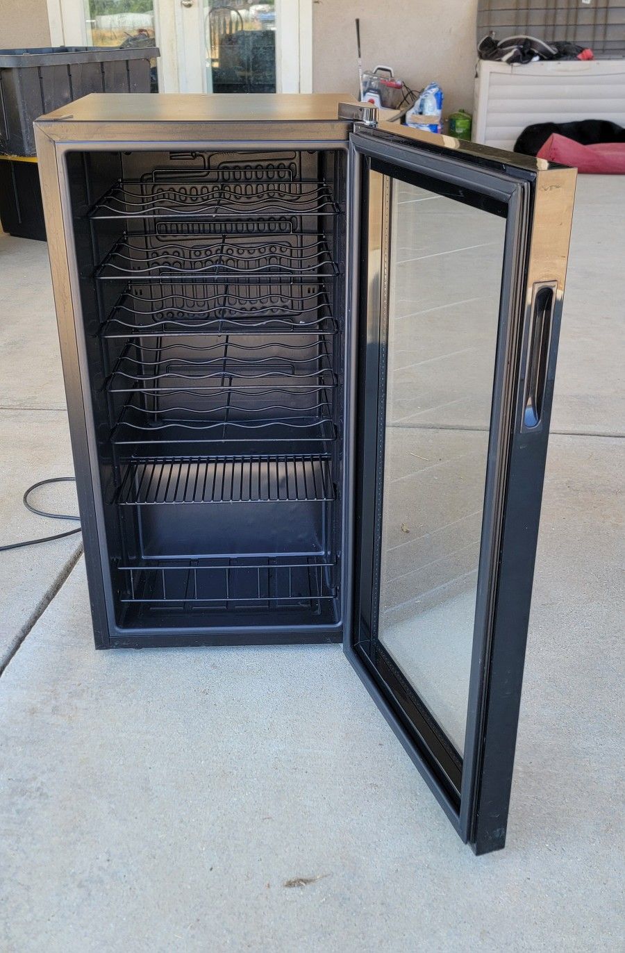 Vinotemp 28 Bottle Free Standing Wine Cooler, Black - $200