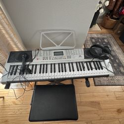 Upright Keyboard Piano With Bench