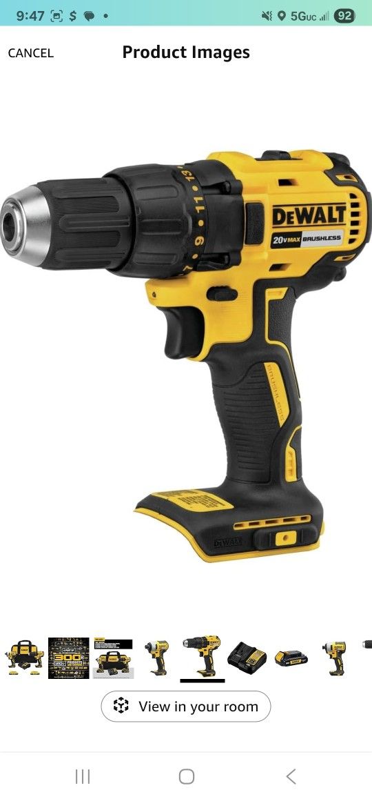 DEWALT 20V ® Brushless Cordless 1/2 in. Hammer Drill/Driver Includes A Battery