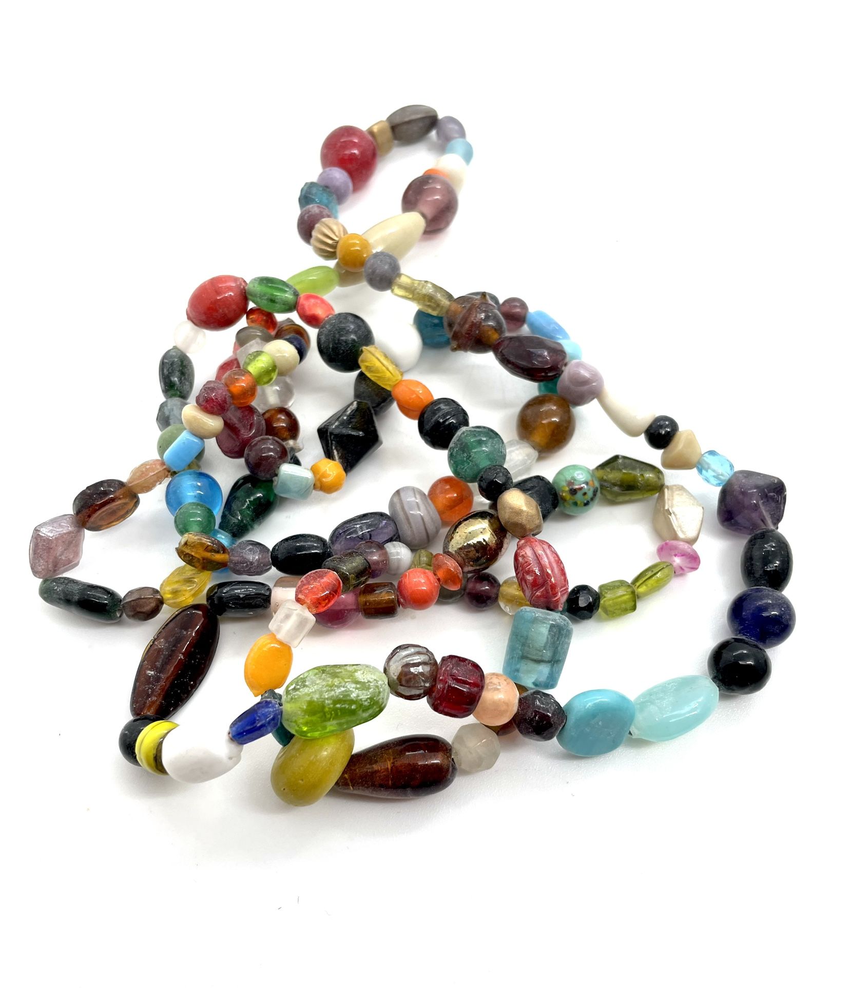 27” Strand Of Fancy Glass Beads