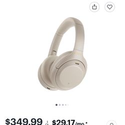 Sony - WH1000XM4 Wireless Noise-Cancelling Over-the-Ear Headphones - Silver 