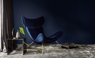 AMAZING PRICE - UNIQUE BoConcept Imola chair with foostool brass legs 