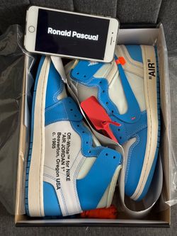 Air jordan 1 off white unc size 10 $1200 brick by brick  mind 001, travis scott, fragment, union, undefeated, black cat, nigel sylvester,  tropical pi