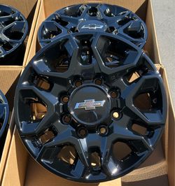 18” Chevy Silverado 2500 Factory Wheels Rims Gloss Black New 3500