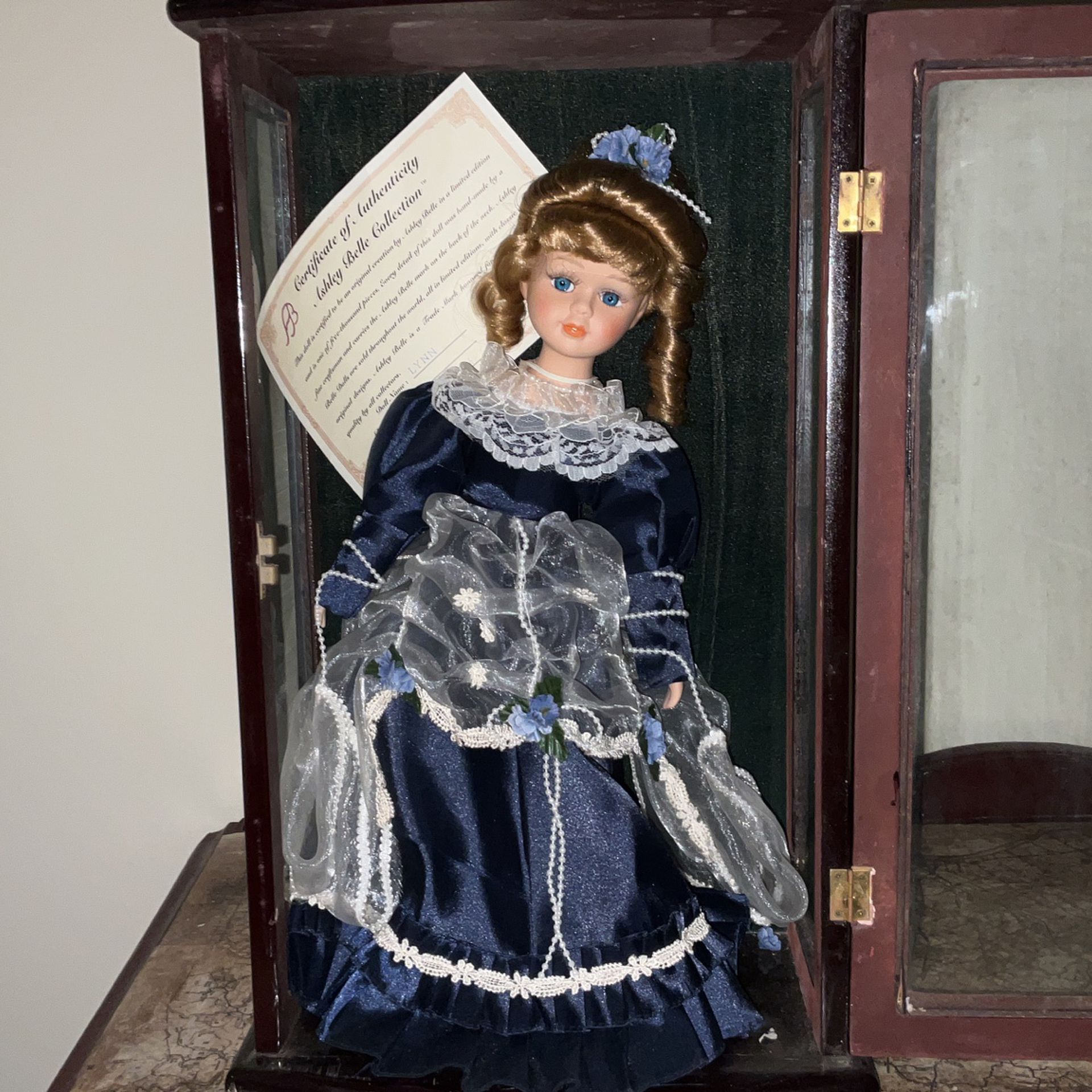 Ashley Belle Collectibles Doll In Wooden Case 