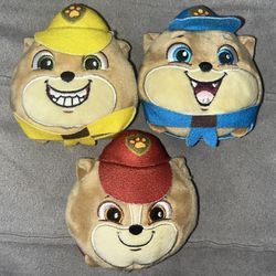 PAW Patrol Junior Patrollers (Nano, Tot & Mini) Stuffed Animals - PERFECT COND.