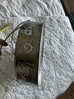 Galvanized Punched Design Christmas Decor - Tray Or Decoration Base