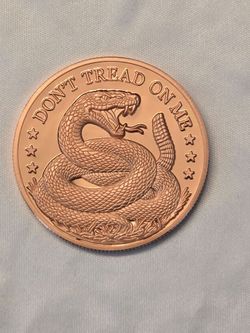 Don't Tread On Me Copper Round Coin