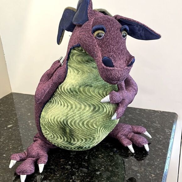 Purple Dragon large Plush Stuffed animal Toy Manhattan Toys. Size 13”