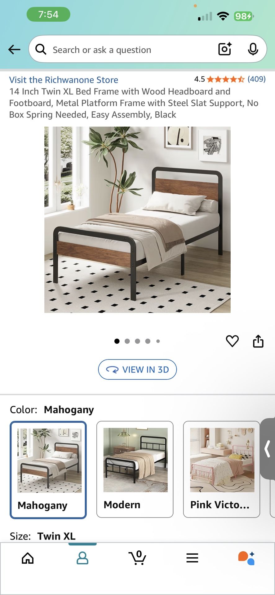 XL Twin Bed W/ Mattress 