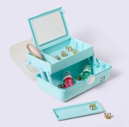 Pokemon - Caboodles case clear Sparkle/ light blue
