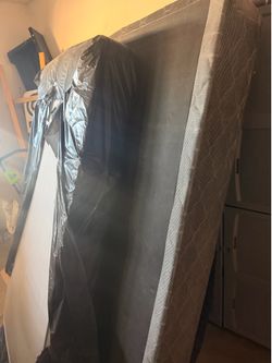 Twin mattress and box spring.