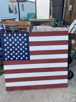 Wooden American flag. ( just built )