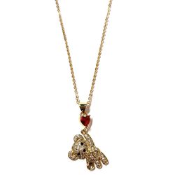 Gold Plated Bear Necklace Pendant 