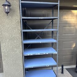 Metal shelves