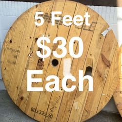 Reclaimed Wood , Round Tops , Rustic , Antique, Vintage , Farmhouse , Cowboy, Put Amazon Folding Legs On Them, Located In LaHabra 