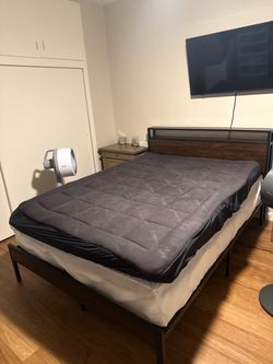 Full Bed Frame, Mattress, Mattress protector, Toppers