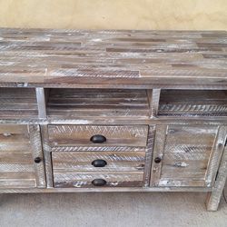 Rustic Barnhouse Tv Entertainment Center Console  