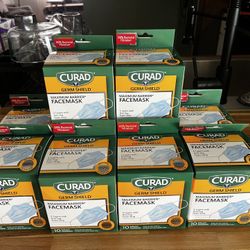 Curad Maximum Barrier Surgical Face mask New In Box 10 For $50