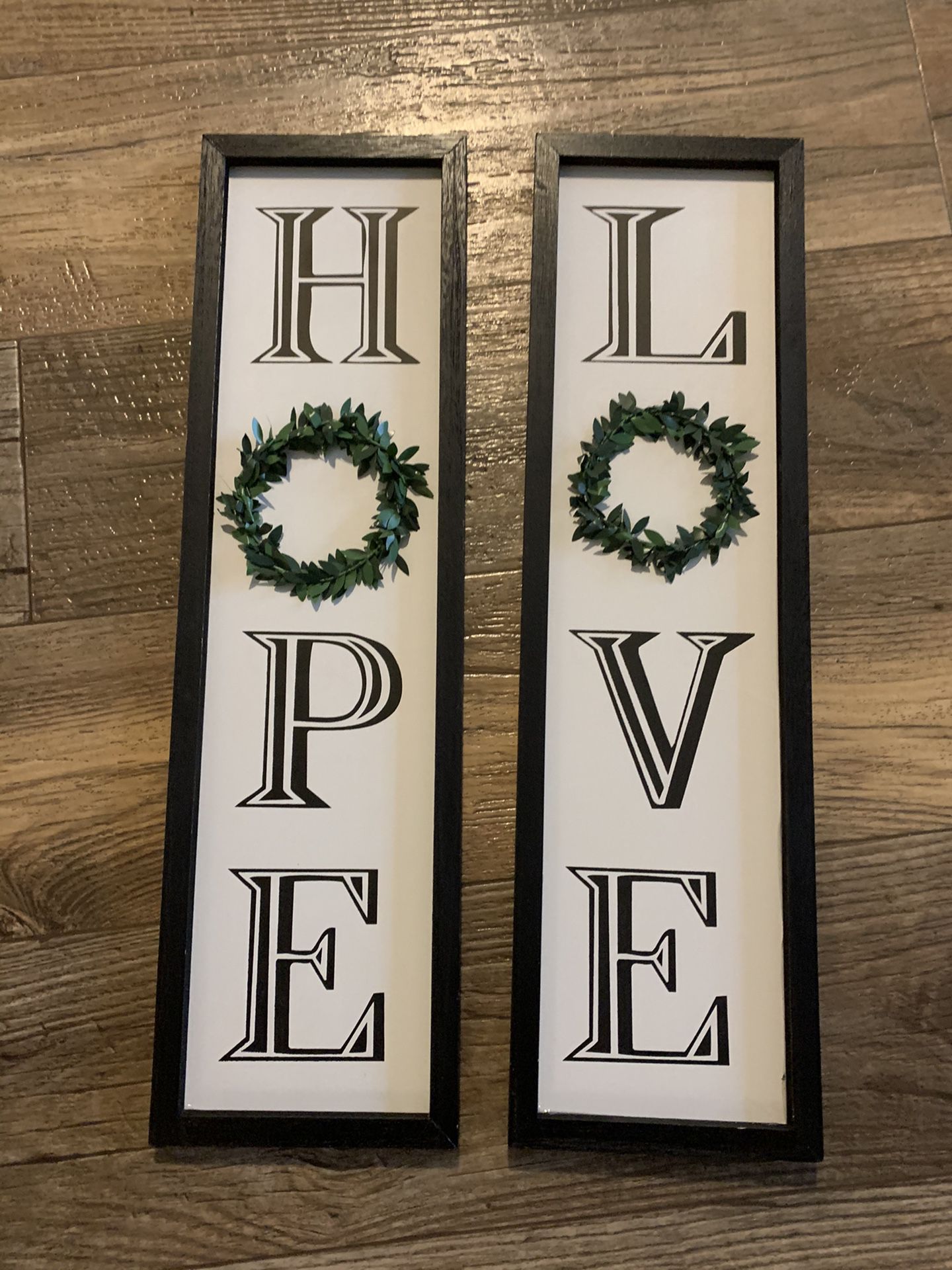 Hope & Love decor frames