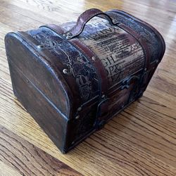 Vintage Wooden Box Or Bag