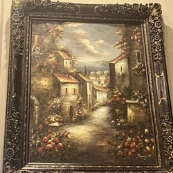 Two Pictures Hardwood Frame ( Cherry Brown And Gold) 