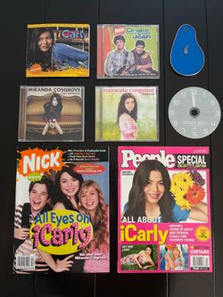iCarly CD Magazine Miranda Cosgrove Pearphone Prop Drake & Josh Soundtrack Lot