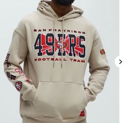 NFL, Men’s Beige, San Francisco 49ers “City Connect” Hoodie, New With Tags