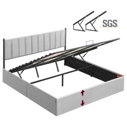 VASAGLE Lift Up Storage Bed Frame King Size