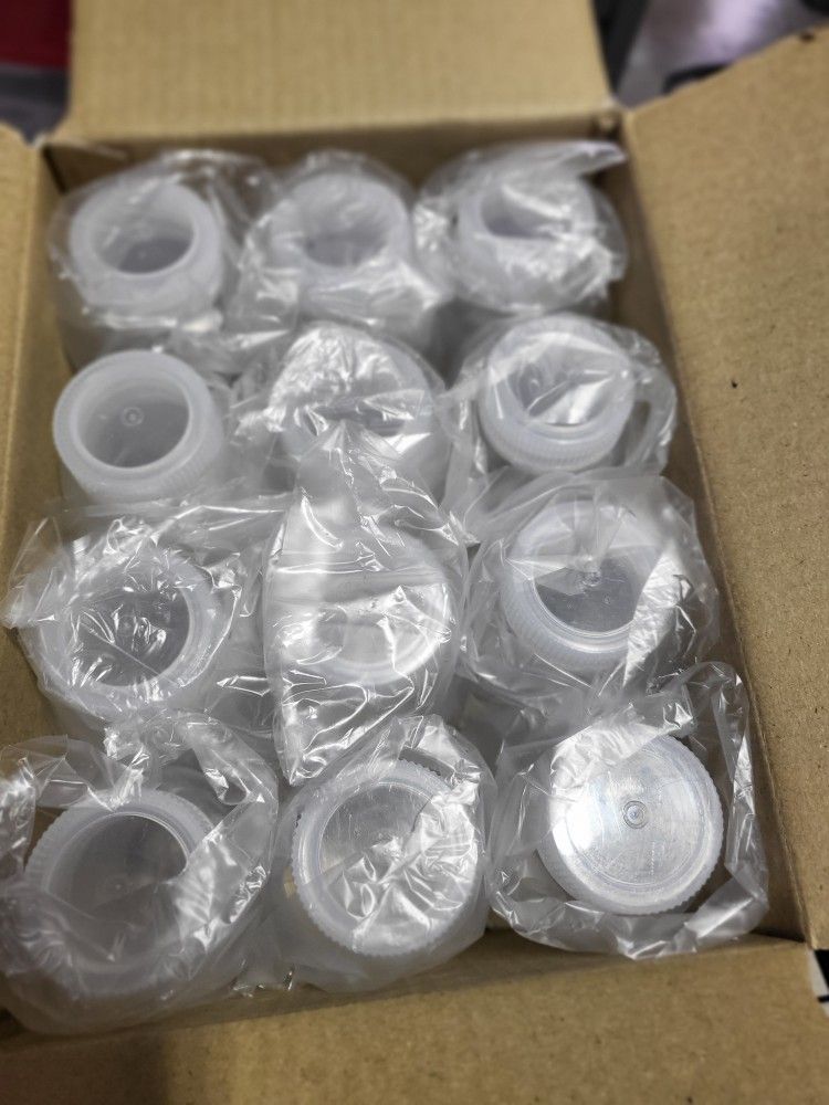 Empty plastic  bottles with lids