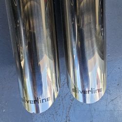 Motorcycle Chrom Dual Exchaust 2 1/4 Inch Intake