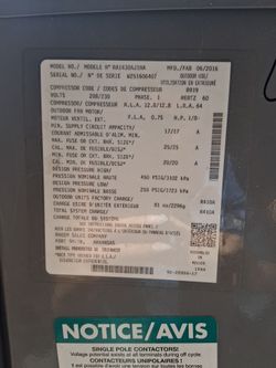 Rheem RA1430AJ1NA Outdoor AC Condenser Unit